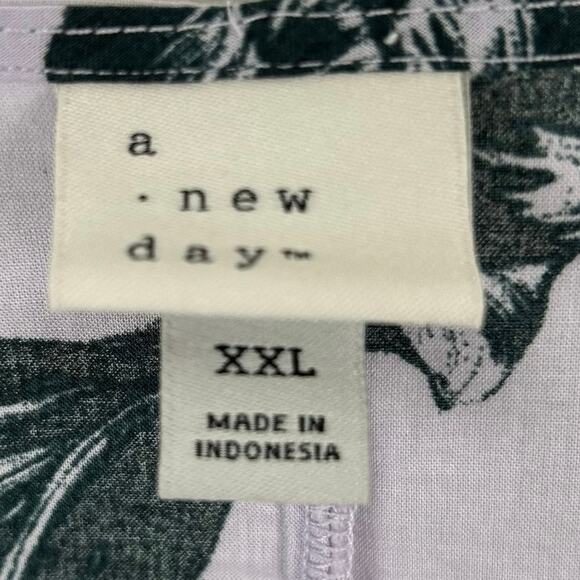 A New Day Target Long Sleeve Floral Blouse Top Purple Peasant Boho Size XXL - Picture 4 of 6